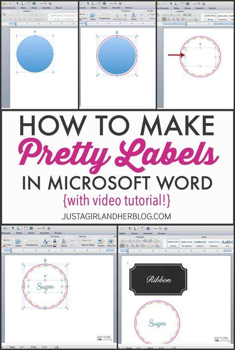 Video How To Make Pretty Labels In Microsoft Word How To Make Labels
