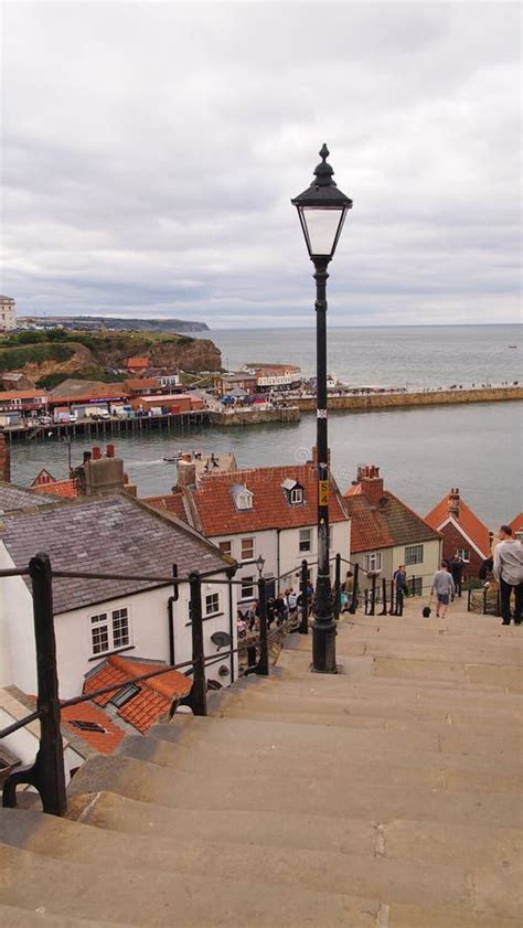 Whitby Steps In North Yorkshire Inghilterra Fotografia Editoriale