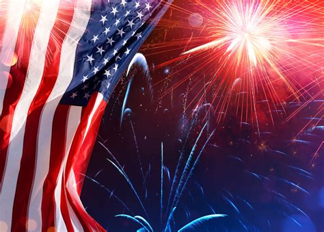 American Flag Fireworks Photos Cantik