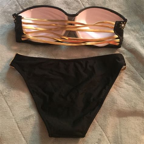 Swim Black And Gold Bikini Poshmark