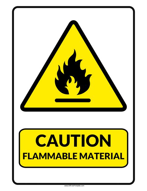 Flammable Signs Poster Template