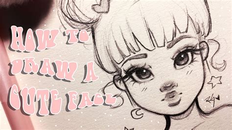 I watch my video on youtube. HOW TO DRAW A CUTE FACE ♡| Step by Step with Christina ...