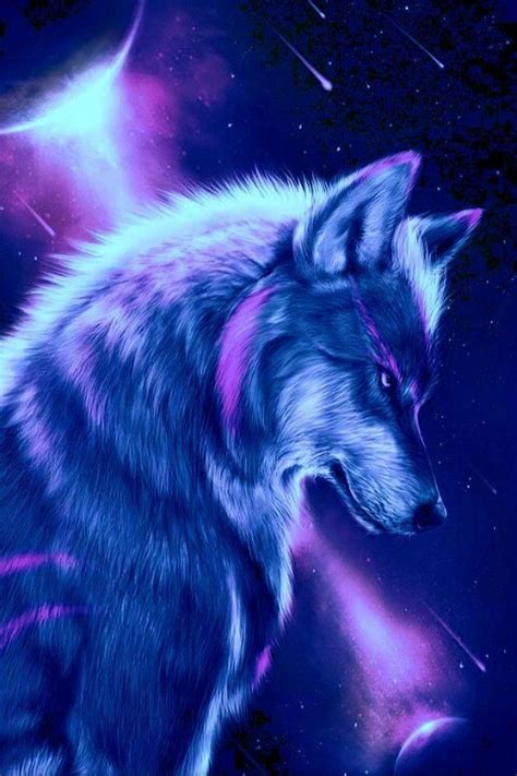 Create Meme Lone Wolf Art Neon Wolf Wallpaper Wolf Fantasy