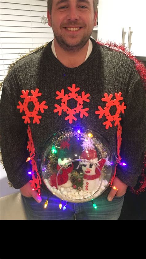 Diy Ugly Christmas Sweater Snow Globe Tanja Ponce