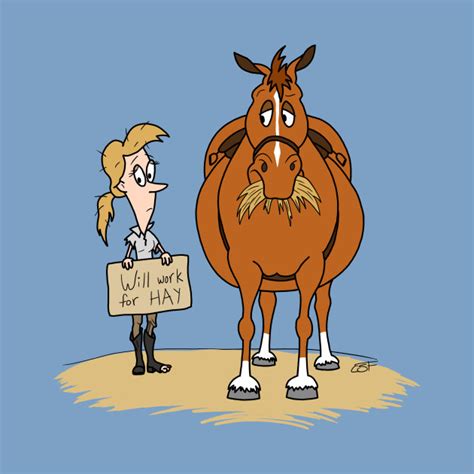 Funny Fat Cartoon Horse Woman Will Work For Hay Horse Onesie