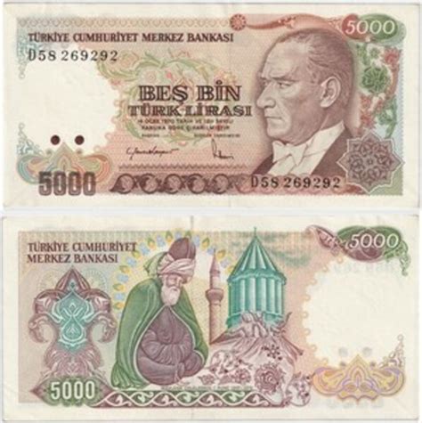 5000 Lira Turquie Numista