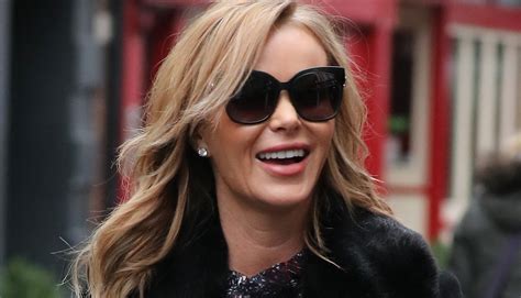 amanda holden flashes her legs in a saucy leather skirt with thigh high split the irish sun