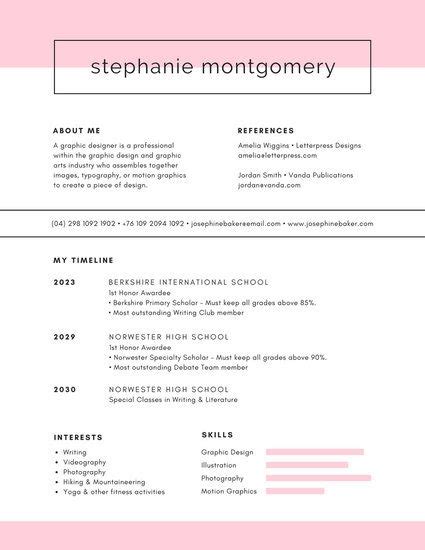 Our graphic design resume example and accompanying writing tips offer expert advice for professional creatives seeking new job opportunities. Image result for graphic design student resume minimalist ...