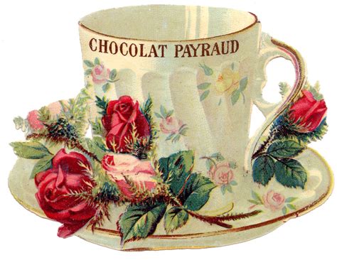 Free Vintage Images Teacup With Roses French The Graphics Fairy