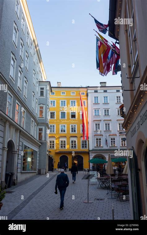 Salzburg Mozarts Birthplace Mozarts Geburtshaus Or Hagenauerhaus At