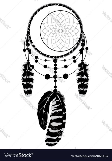 Dream Catcher Silhouette Royalty Free Vector Image