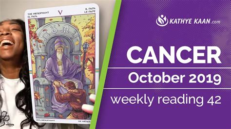 Cancer Weekly Reading Psychic Tarot Horoscope October 14 20 Youtube