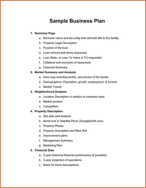 Business Paln Template Best Creative Template One Page Business