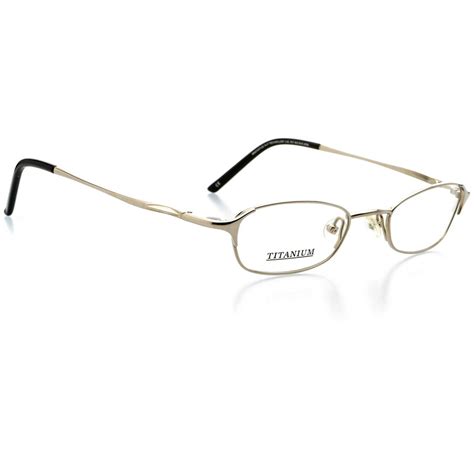 optical eyewear oval shape titanium full rim frame prescription eyeglasses rx shiny silver