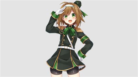 Brown Hair Anime Girl Uniforms Anime Wallpaper Hd
