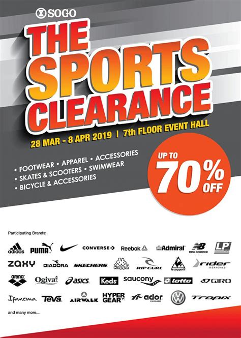 Special rates for pb, negos, children, seniors and bundles with fund products, insurance , wealth products etc normally excluded as too. SOGO The Sports Clearance Promotion (28 March 2019 - 8 ...