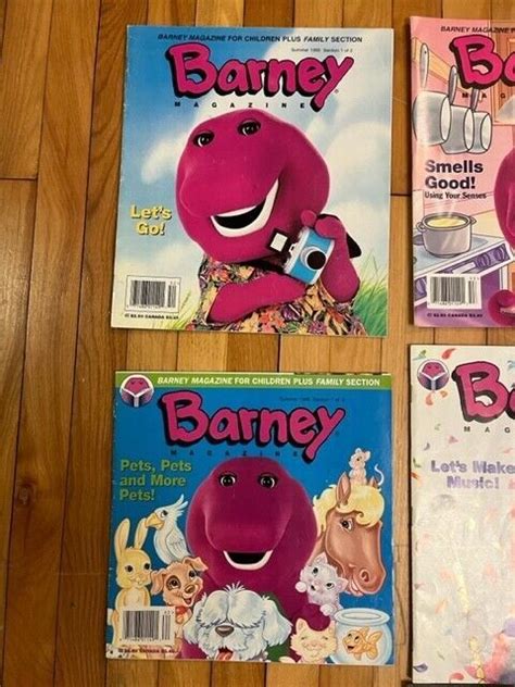 Vintage Barney Magazine For Children 1995 1996 1997 7 Issues