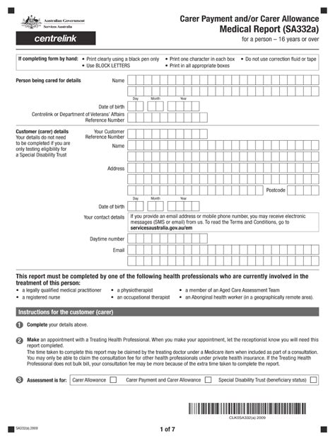 Centrelink Sa332a 2020 2024 Form Fill Out And Sign Printable Pdf