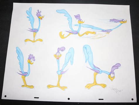 Road Runner A Looney Tunes Color Art Model Sheet Character Design