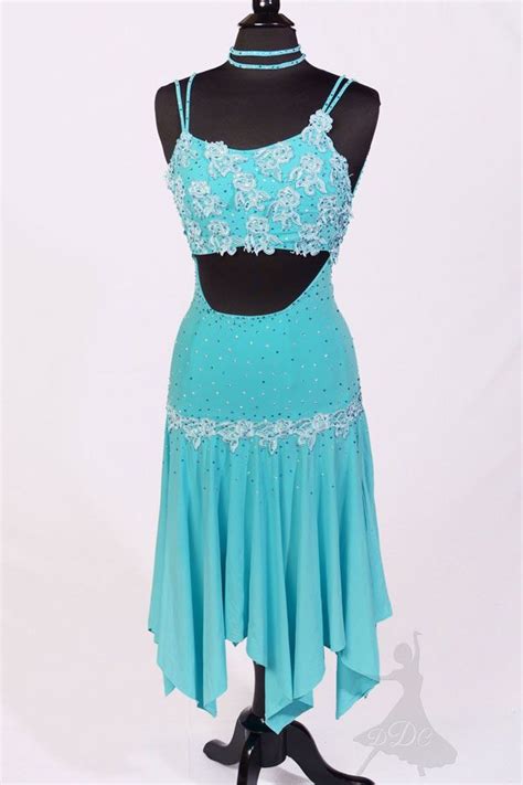 Barely Teal Sold Dance Dress Couture Ballroom Dance Dresses Smooth Dance Dresses Couture