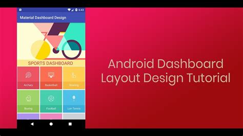 Android Dashboard Layout Design Youtube