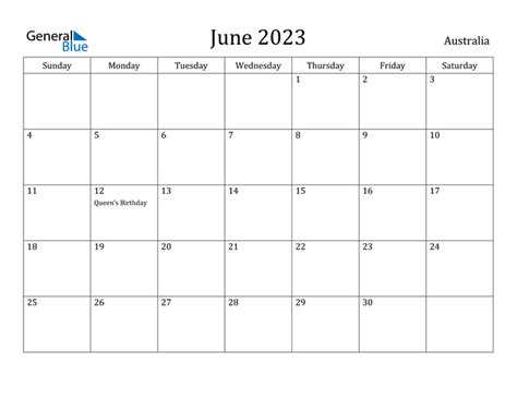 June 2023 Calendar Australia Get Calender 2023 Update
