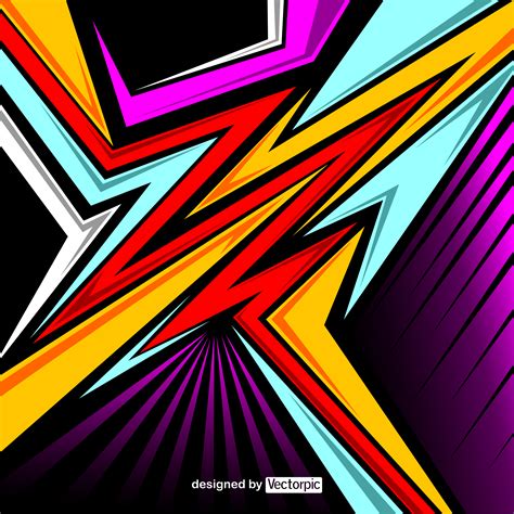 Abstract Racing Stripes Background Colorfull Free Vector VECTORPIC