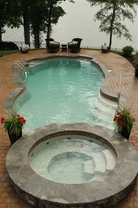 Pool Designs With Hot Tub Template