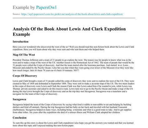 Lewis And Clark Expedition Essay Telegraph