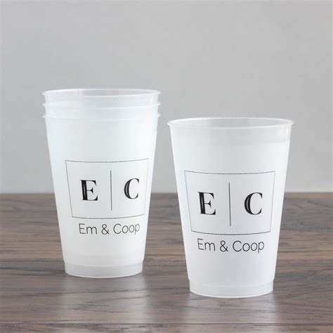 16 Oz Custom Frosted Plastic Cups Pack Of 50