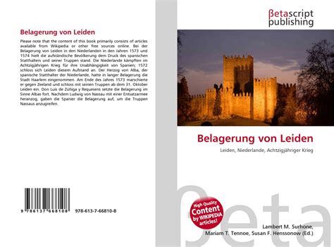 Belagerung von Leiden, 978-613-7-66810-8, 613766810X ...