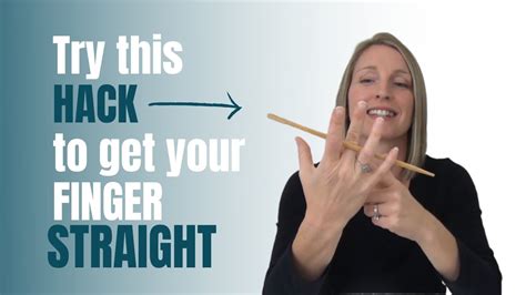 Finger Extension Exercise Hand Therapy Hack To Get Your Finger Straight Youtube