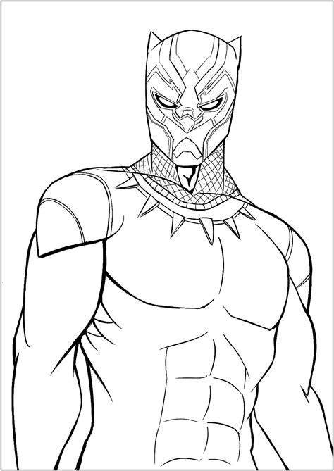 Black Panther Coloring Page To Print And Color For Free