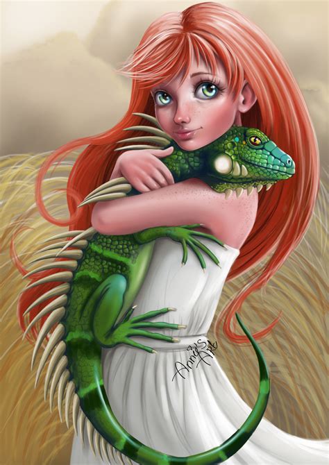 Artstation The Girl And The ‪iguana‬