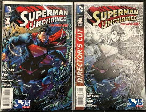 Superman Unchained 2013 1 And 1 Directors Cut Nm 94 Jim Lee 2