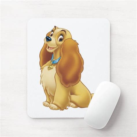 Lady And The Tramps Lady Smiling Disney Mouse Pad Zazzle Lady And