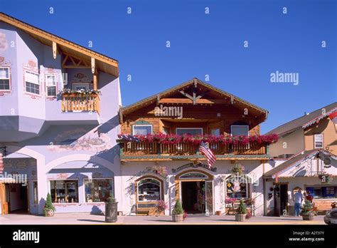 Leavenworth Wa Washington State Usa Bavarian Village Downtown