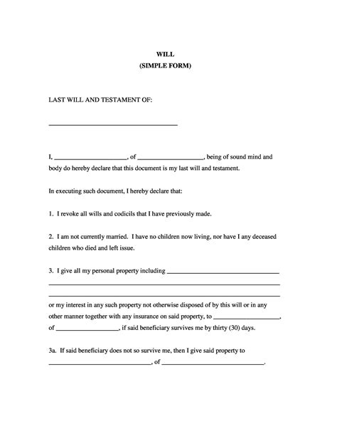 How to make a will? 39 Last Will and Testament Forms & Templates ᐅ TemplateLab