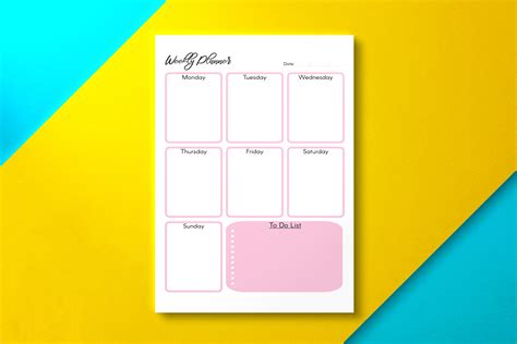 Canva Weekly Planner KDP Interior Pink Graphic By Nickkey Nick Creative Fabrica