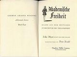 Akademische Freiheit : Alternate Book II by Meyer, Erika: Good Trade ...