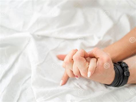 Close Up Hands Of A Couple Make Love Hot Sex On A Bed Stock Image Image Of Lifestyle Love