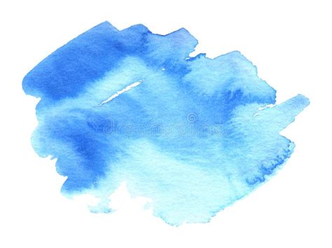 Blue Watercolor Background Hand Painted Watercolor Shape Stock