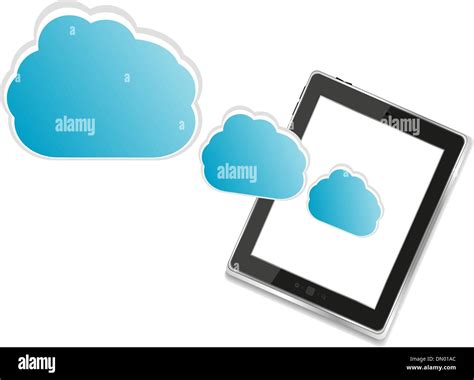 Cloud Computing Connection On The Digital Tablet Pc Stock Vector Image