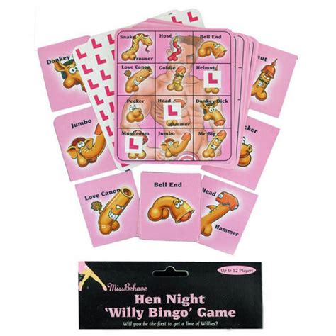 Willy Bingo Hen Party Game Hen And Stag Do Party Other Party Supplies