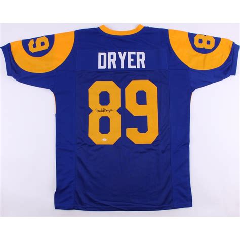 Fred Dryer Signed Rams Throwback Jersey Sgc Coa Pristine Auction