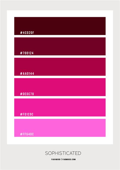 Dark Pink And Magenta Colour Palette 85 1 Fab Mood Wedding Colours