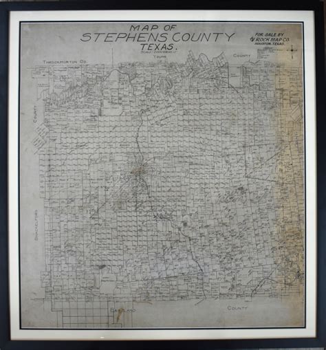 Texas County Maps 1870s 1910 Stephens County 2967 Texas Art