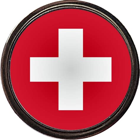 Das weiße kreuz auf rotem feld ist als feldzeichen erstmals für das eidgenössische heer in der schlacht von laupen (1339). Flaggen Pin Schweiz rund