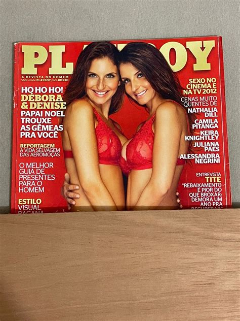 Revista Playboy D Bora E Denise Moda Praia Masculina Playboy Usado Enjoei