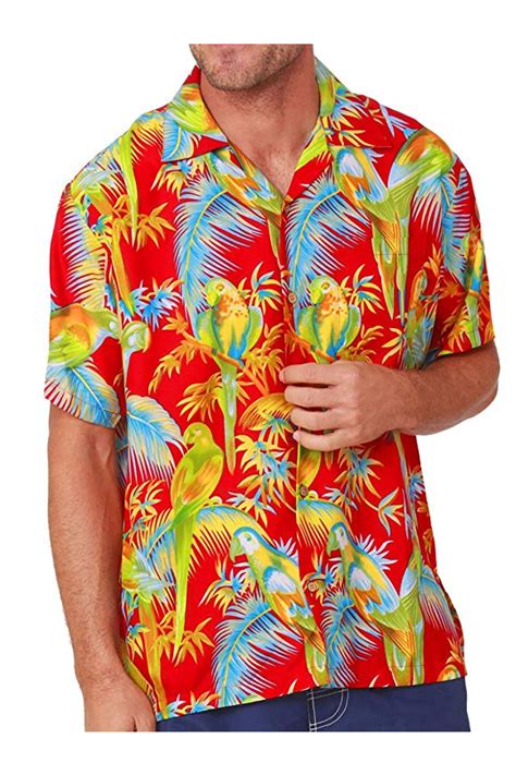 Men S Parrot Red Hawaiian Shirt Pick A Quilt